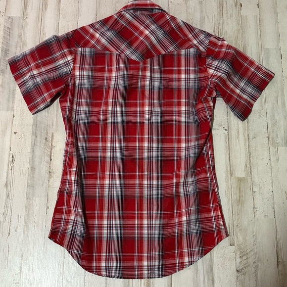 Wrangler Red Plaid Men's Shirt Small - Picture 7 of 7